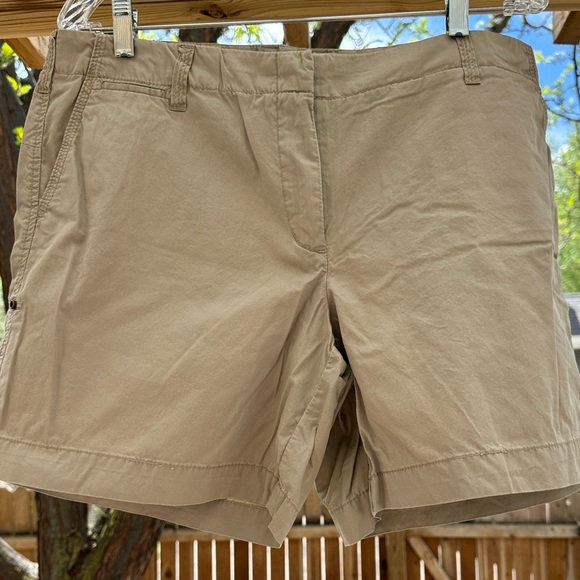 J. Crew NWOT Tan Utility Chino Classic Twill Cotton Roll Up Shorts size 12 - Picture 3 of 15